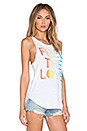 view 2 of 3 Feel The Love Tank in White