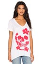 view 1 of 3 Hibiscus Skull Tee in White