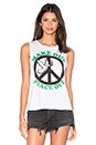 view 1 of 3 Make Out Peace Out Tank in White