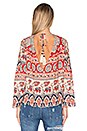 view 3 of 4 BLOUSE PAYSANNE DÉCOLLETÉ EN V DEVANT ET DOS in Tapestry