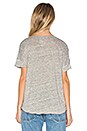 view 3 of 4 Tie Front Tee in Heather Grey