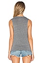 view 3 of 4 USA Tie Front Muscle Tee in Streaky Grey