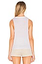 view 3 of 4 Tie Front Muscle Tee in White