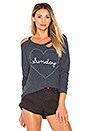 view 1 of 4 Heart Sunday Deconstructed Top in Avalon