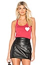 view 1 of 4 Pocket Heart Tank in Red