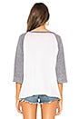 view 3 of 4 Feelin Good Baseball Tee in White & Streaky Grey