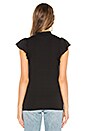 view 3 of 4 Mock Neck Ruffle Sleeve Top in Union Black