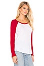 view 2 of 4 Raglan Baseball Tee in Strawberry