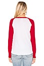 view 3 of 4 Raglan Baseball Tee in Strawberry