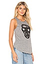 view 2 of 4 TOP SIN MANGAS PAINTED SKULL in Steaky Grey