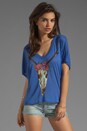 view 1 of 4 Skull Flowers Dolman Tee in Goddess