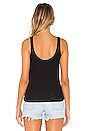 view 3 of 4 Button Down Tie Front Tank in True Black
