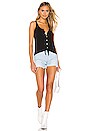 view 4 of 4 Button Down Tie Front Tank in True Black