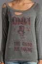 view 3 of 3 Slash Skull Deconstructed Tee in Triblend