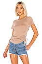 view 1 of 4 Ruched Drawstring Side Tee in Terra