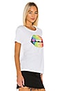 view 2 of 4 Rainbow Star Lips Tee in White