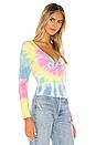 view 2 of 4 Long Sleeve Ballet Wrap Top in Tie Dye