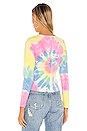 view 3 of 4 Long Sleeve Ballet Wrap Top in Tie Dye