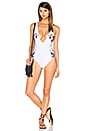 view 1 of 3 Cheetah Mirror One Piece in White