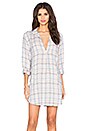 view 1 of 5 Teton Plaid Tunic Dress in Blue & Nut