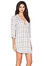 view 2 of 5 Teton Plaid Tunic Dress in Blue & Nut