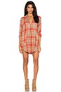 view 4 of 5 Teton Tunic Dress in Red & Nude