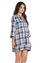 view 2 of 5 Regina Plaid Tunic Dress in Blue