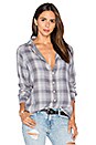 view 1 of 5 Romy Plaid Button Up in Cloud