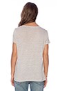 view 3 of 3 Bijou V Neck Linen Tee in Oat