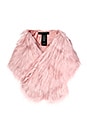 view 2 of 3 Flossy Faux Fur Scarf in Soft Pink