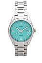 view 1 of 3 MTP1302 Series Watch in Silver & Turquoise Blue