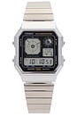 view 1 of 4 A130 Series Watch in Metal Silver & Black