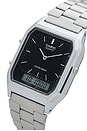 view 3 of 4 AQ230 Series Watch in Silver & Black