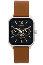 view 1 of 4 Moon Phase Watch in Brown & Black