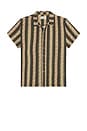 view 1 of 4 Mendoza Resort Shirt in Black & Brown Stripe