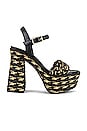 view 1 of 5 Anne Platform Sandal in Negro & Oro