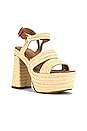 view 2 of 5 Adah Platform Heel in Raffia Natural