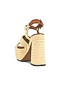 view 3 of 5 Adah Platform Heel in Raffia Natural