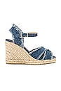 view 1 of 5 Bromelia Wedge in Azul Denim