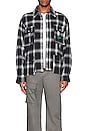 view 4 of 5 Core Flannel Shirt in Black & White Plaid