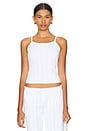 view 1 of 5 The Regular Picot Tank Top in White