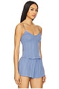 view 2 of 4 The Long Cami Top in French Blue