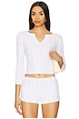 view 1 of 4 The Baby Henley Top in White