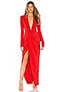 view 1 of 3 VESTIDO LARGO EMMETT in True Red