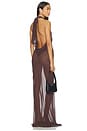 view 1 of 3 Halterneck Maxi Dress in Dark Brown