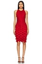 view 1 of 4 Gradient Spikes Dress in Red