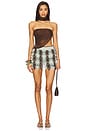 view 5 of 6 Chequered Skort in Mint & Brown
