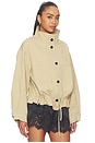 view 4 of 5 Drawstring Short Trench Coat in Khaki