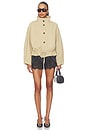view 6 of 5 Drawstring Short Trench Coat in Khaki