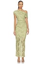 view 1 of 5 MAXIVESTIDO FIORELLA in Pistachio Green